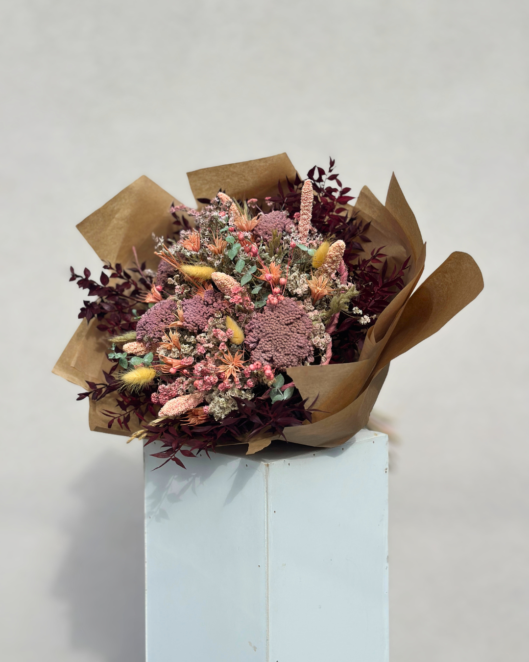 szárított virágcsokor
